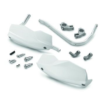 KTM 125/390 Duke  Aluminium Handguards - White